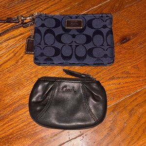 Coach, wristlet and pouch combo 2Fer